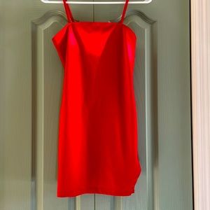 Short tight red dress